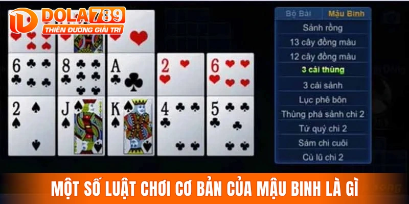 Một số luật chơi cơ bản của mậu binh là gì